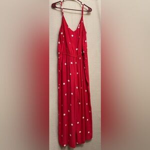 LOFT Pink Polka Dot Jumpsuit